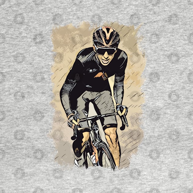 The Cyclist / Abstract fan art / Cycling heroes series #05 by Naumovski